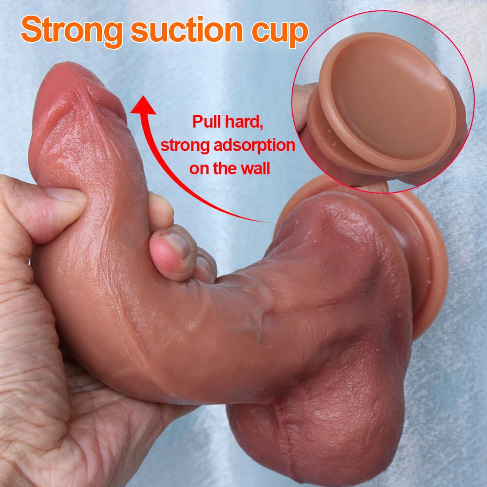 Squirting Ejaculating Lifelike Feeling Realistic Dong 8 Inch Flesh Suction Cup - Picture 2 of 11